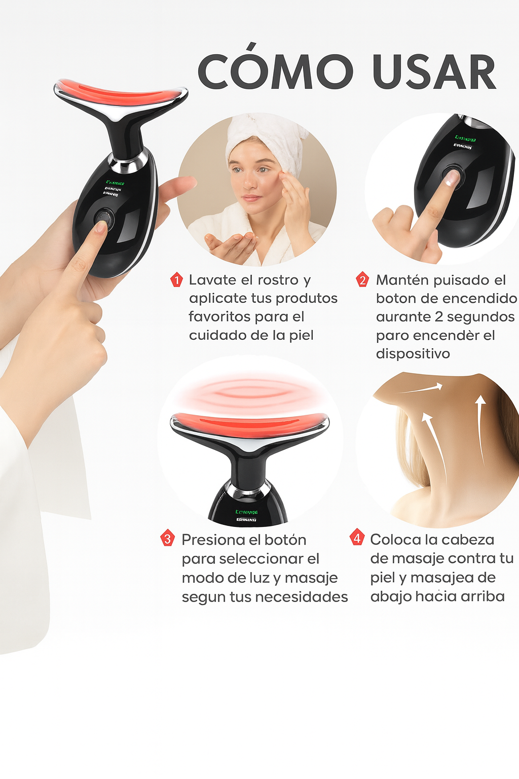 Masajeador antiarrugas adelgazar cara