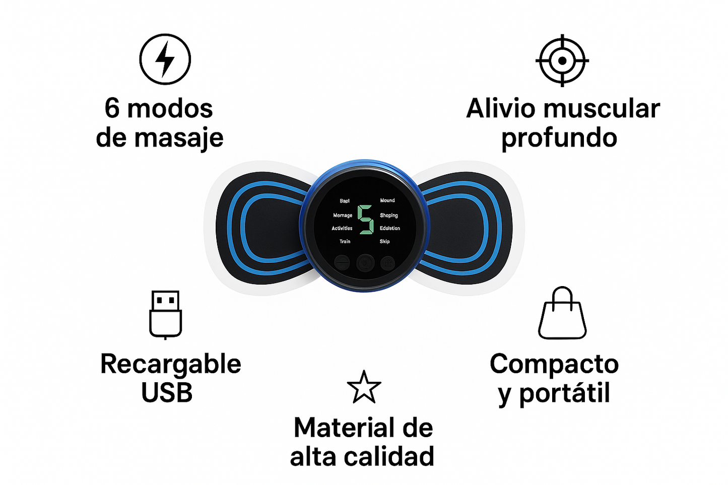 MASAJEADOR ELECTRICO PORTATIL USB
