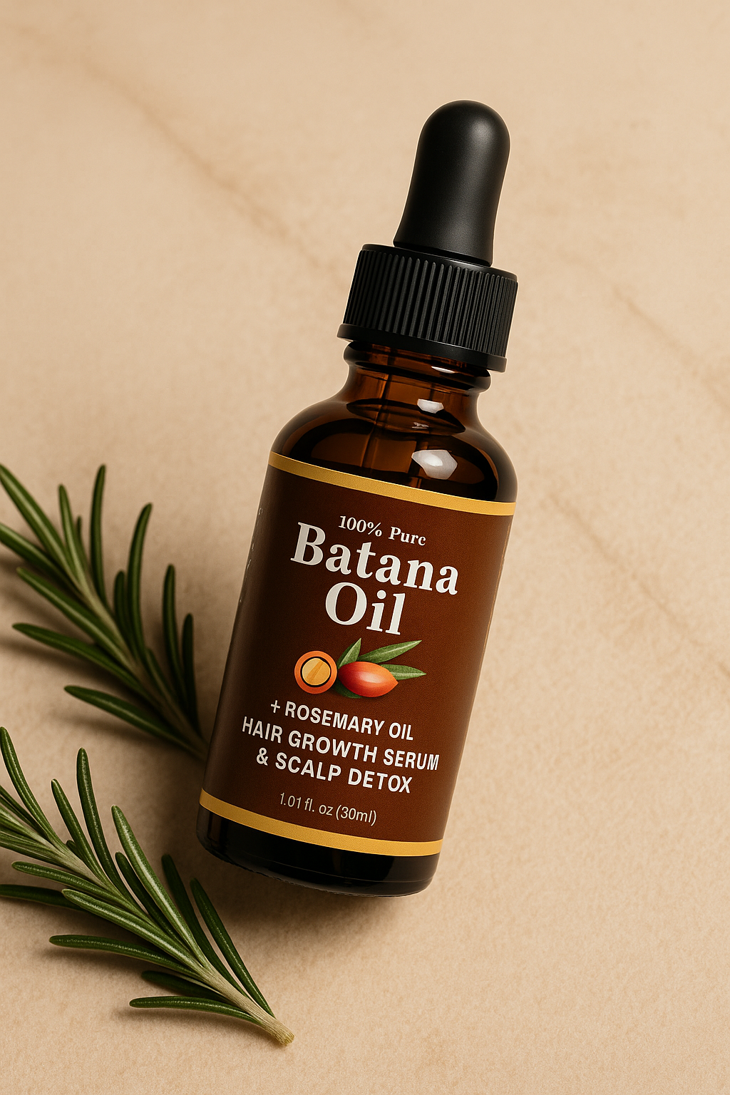 Aceite de Batana Puro con Romero | Crecimiento Capilar, Reparación y Detox del Cuero Cabelludo