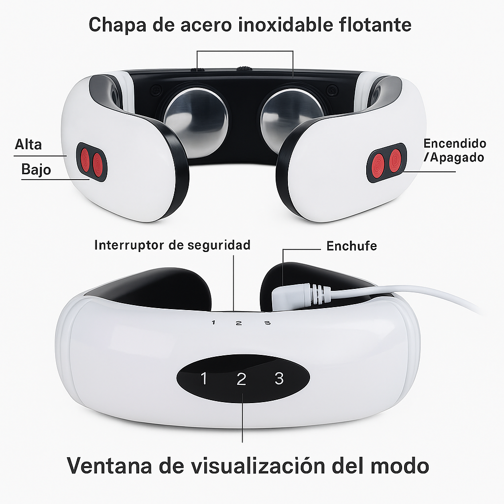 Masajeador electroestimulador de cuello