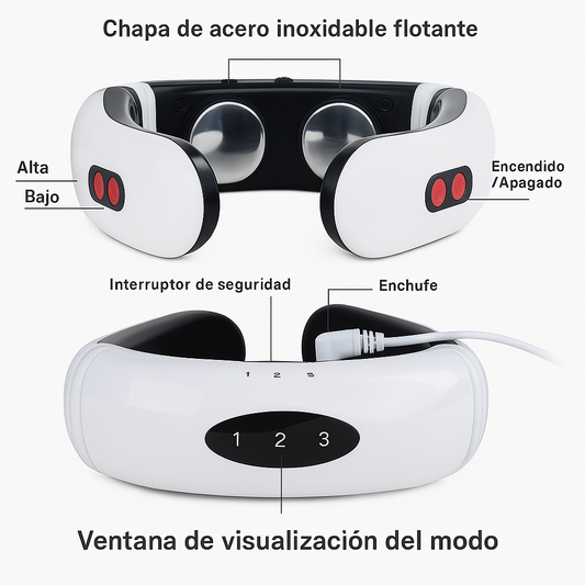 Masajeador electroestimulador de cuello